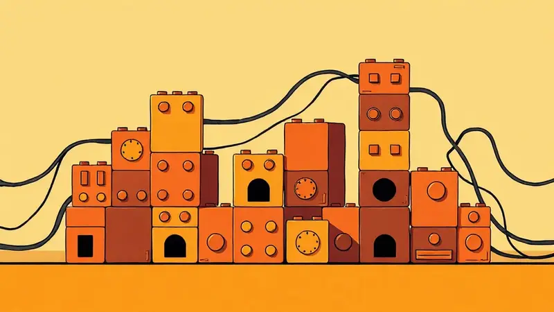 رسم توضيحي مفاهيمي يعبّر عن تعلم الذكاء الاصطناعي بدون برمجة